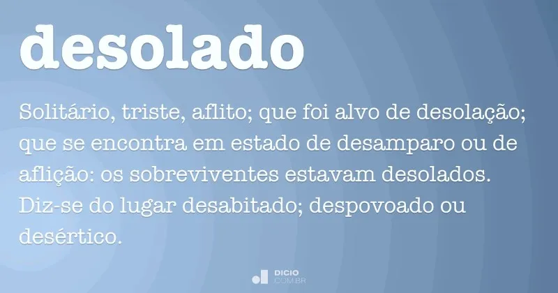 desolado-significado