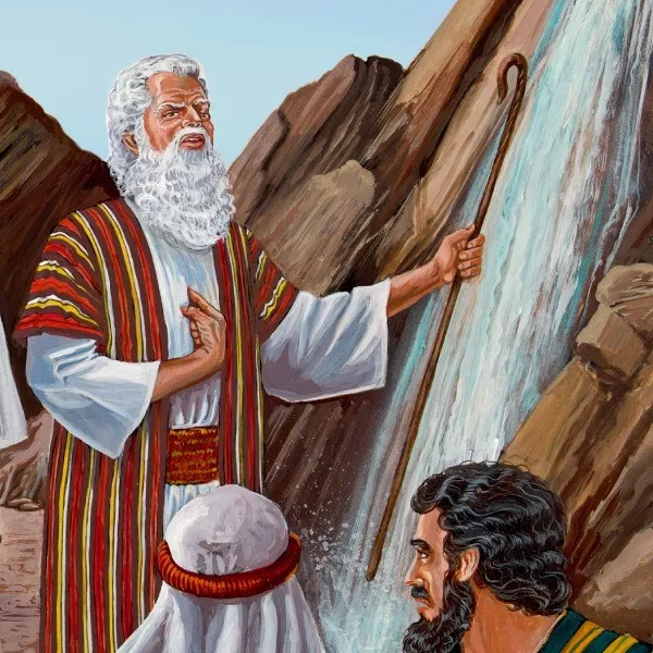 dios-se-enoja-con-moises-por-golpear-la-roca