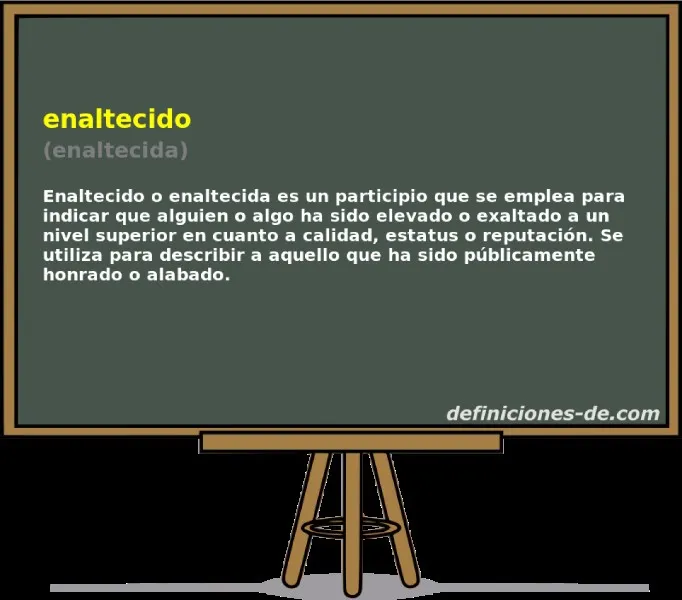 enaltecido-significado
