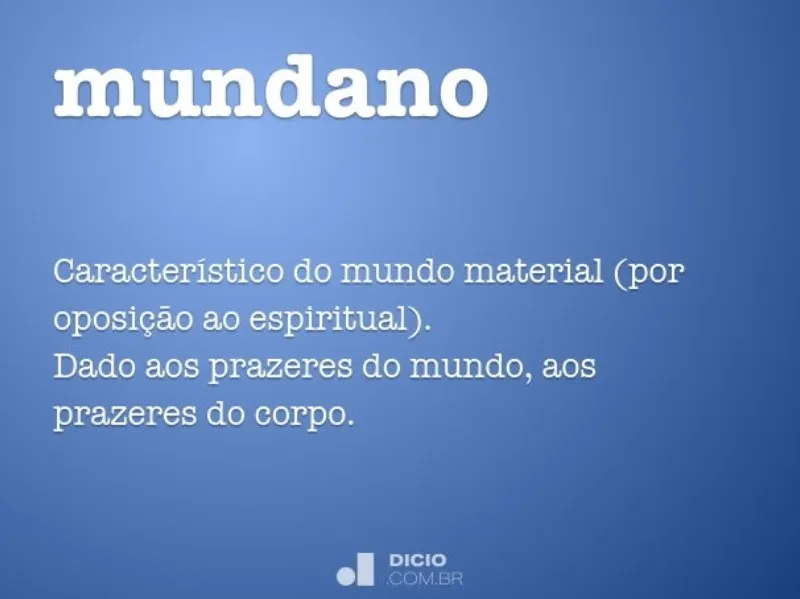 mundano-significado