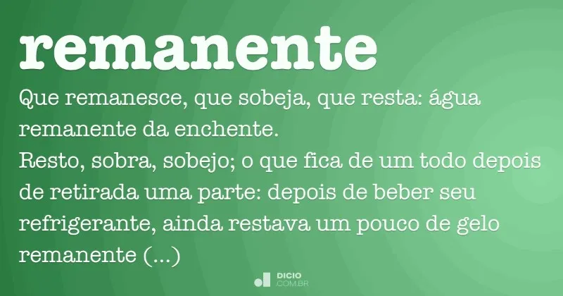 remanente-significado