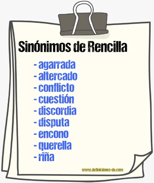 rencilla-significado