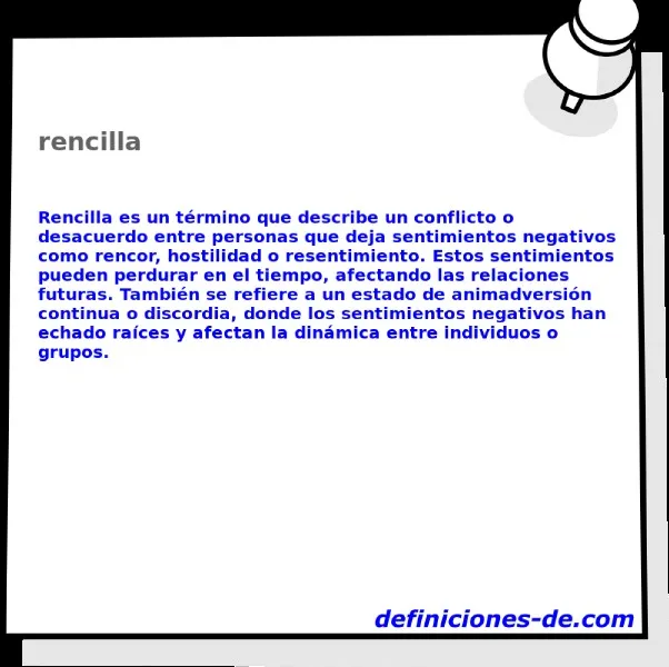 rencilla-significado