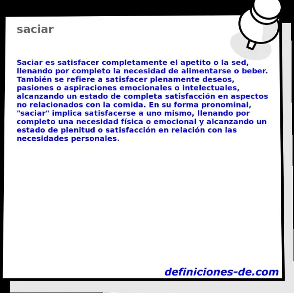 saciar-definicion