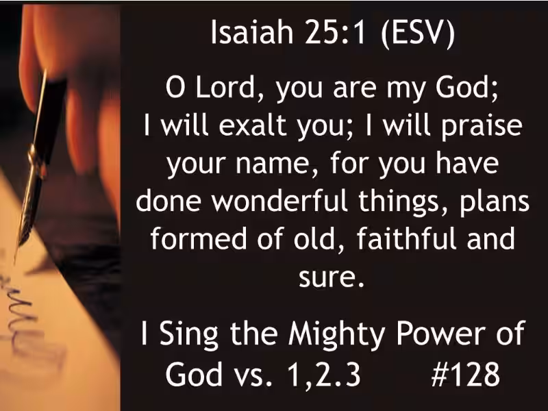 Isaiah 25:1: A Promise of Hope