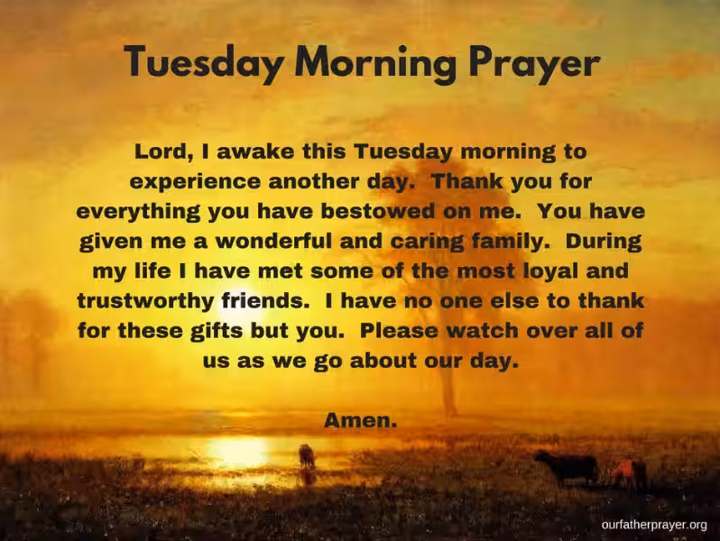 Prayers for Tuesday: Navigating the Week with Faith
