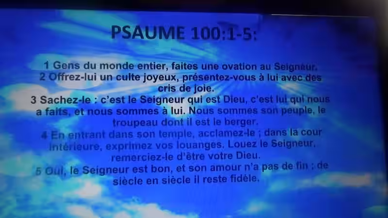Le Psaume 100 : Un Chant de Joie et de Louange